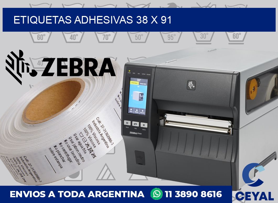 etiquetas adhesivas 38 x 91