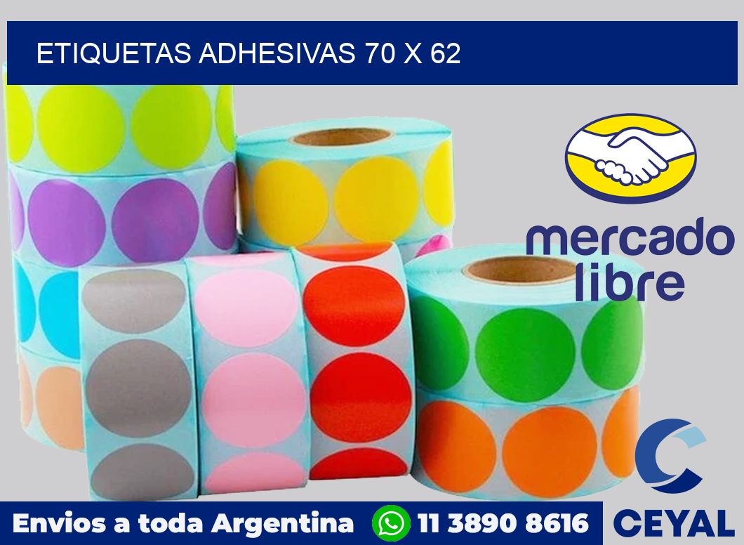 etiquetas adhesivas 70 x 62