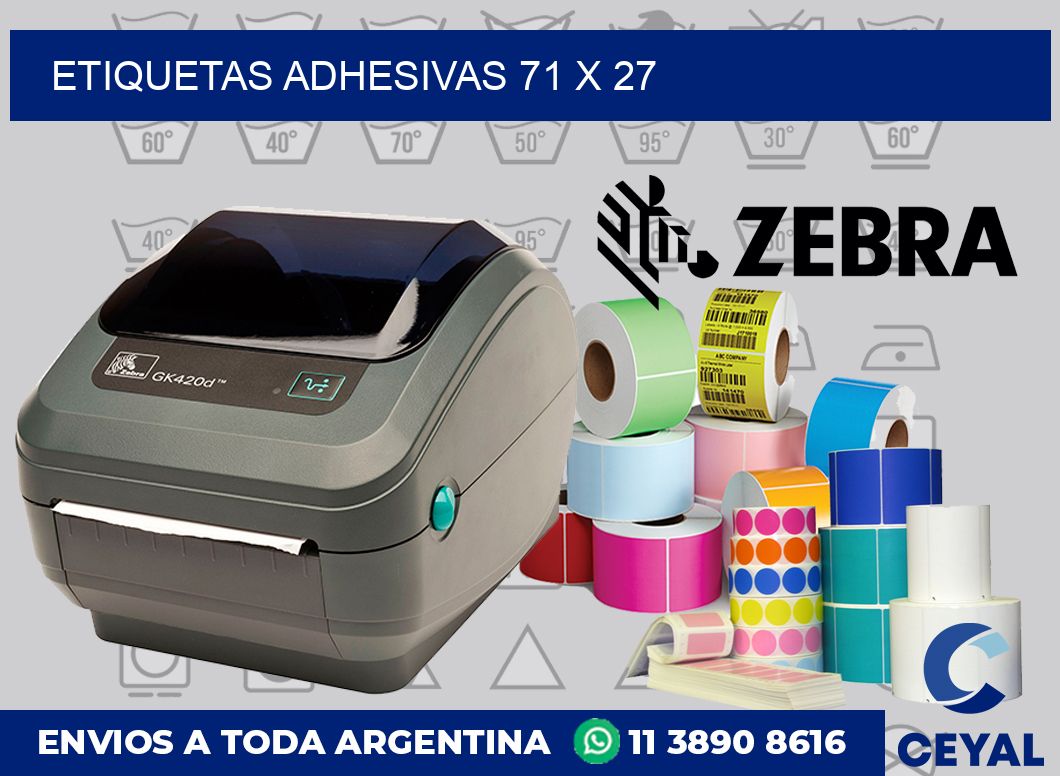 etiquetas adhesivas 71 x 27