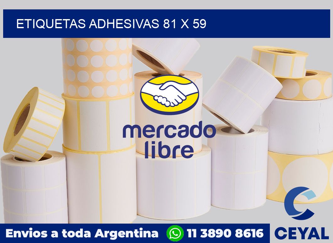 etiquetas adhesivas 81 x 59