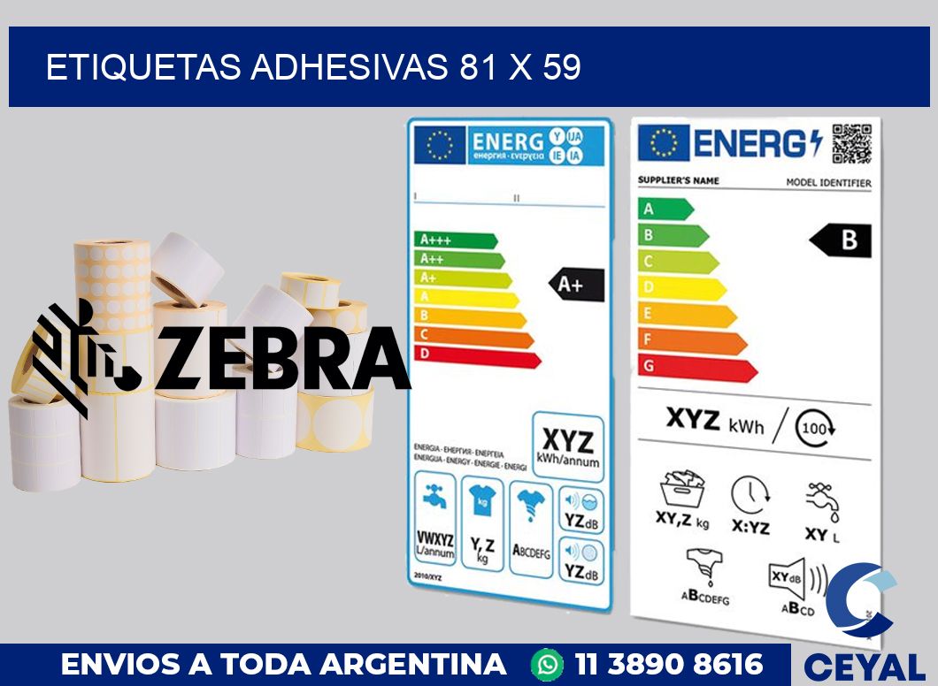 etiquetas adhesivas 81 x 59