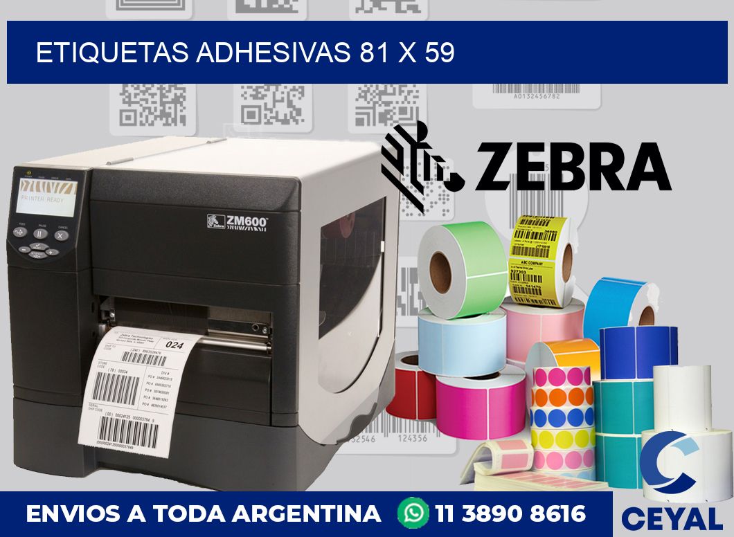 etiquetas adhesivas 81 x 59