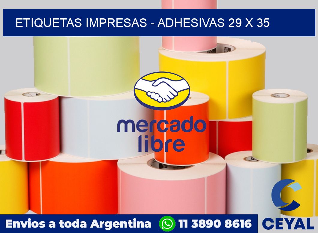 etiquetas impresas – Adhesivas 29 x 35
