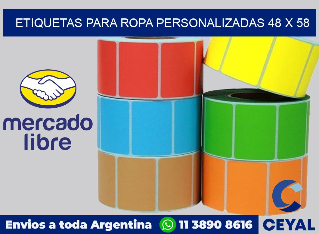 etiquetas para ropa personalizadas 48 x 58