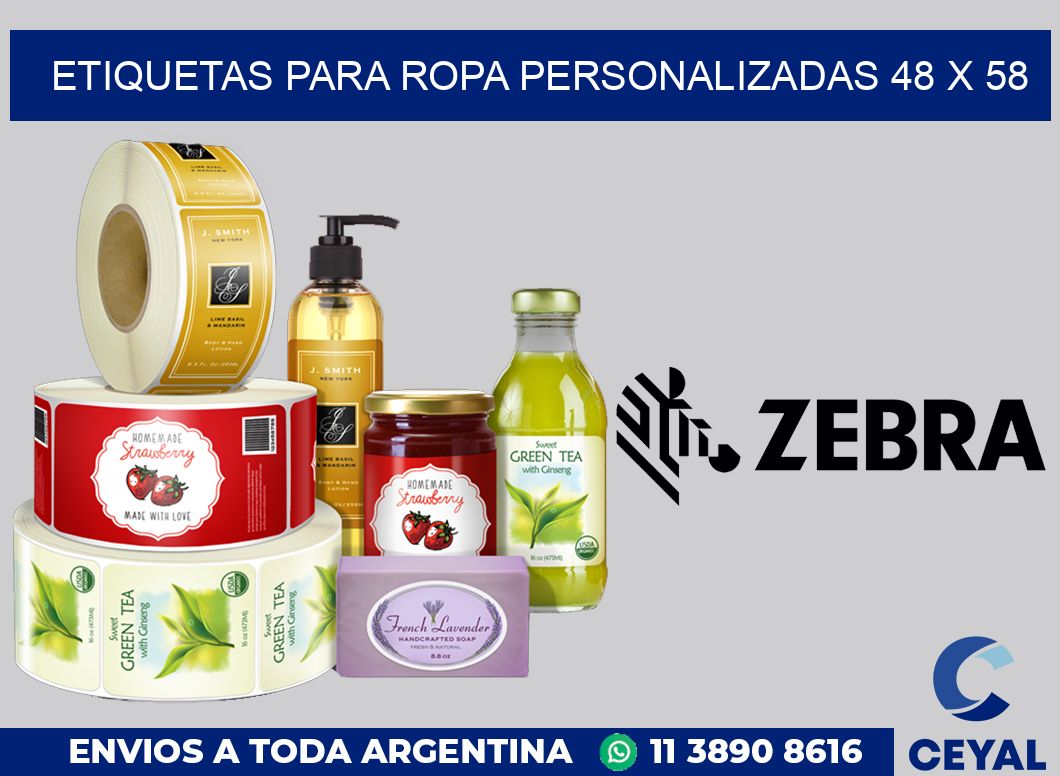 etiquetas para ropa personalizadas 48 x 58