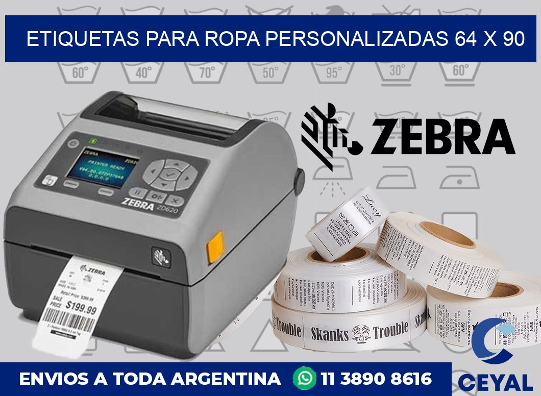etiquetas para ropa personalizadas 64 x 90