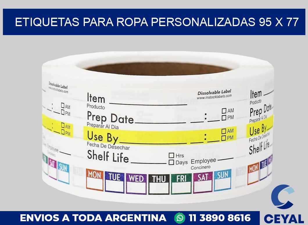 etiquetas para ropa personalizadas 95 x 77