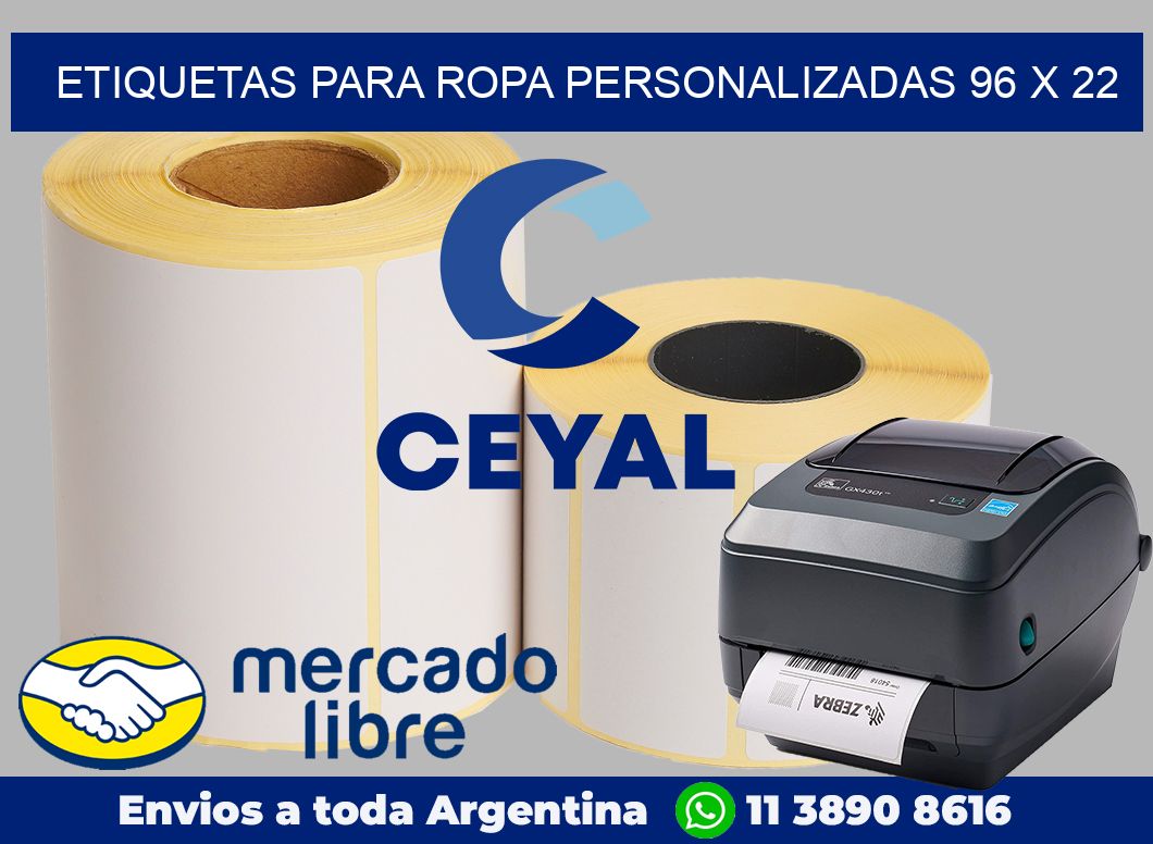 etiquetas para ropa personalizadas 96 x 22