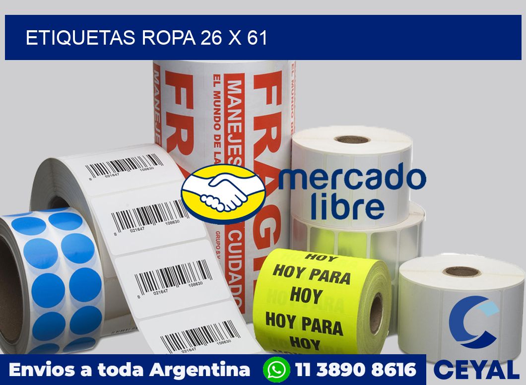 etiquetas ropa 26 x 61