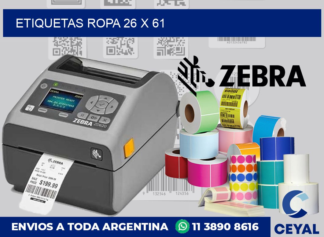 etiquetas ropa 26 x 61