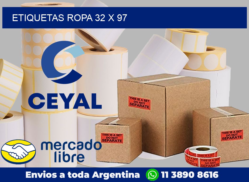 etiquetas ropa 32 x 97
