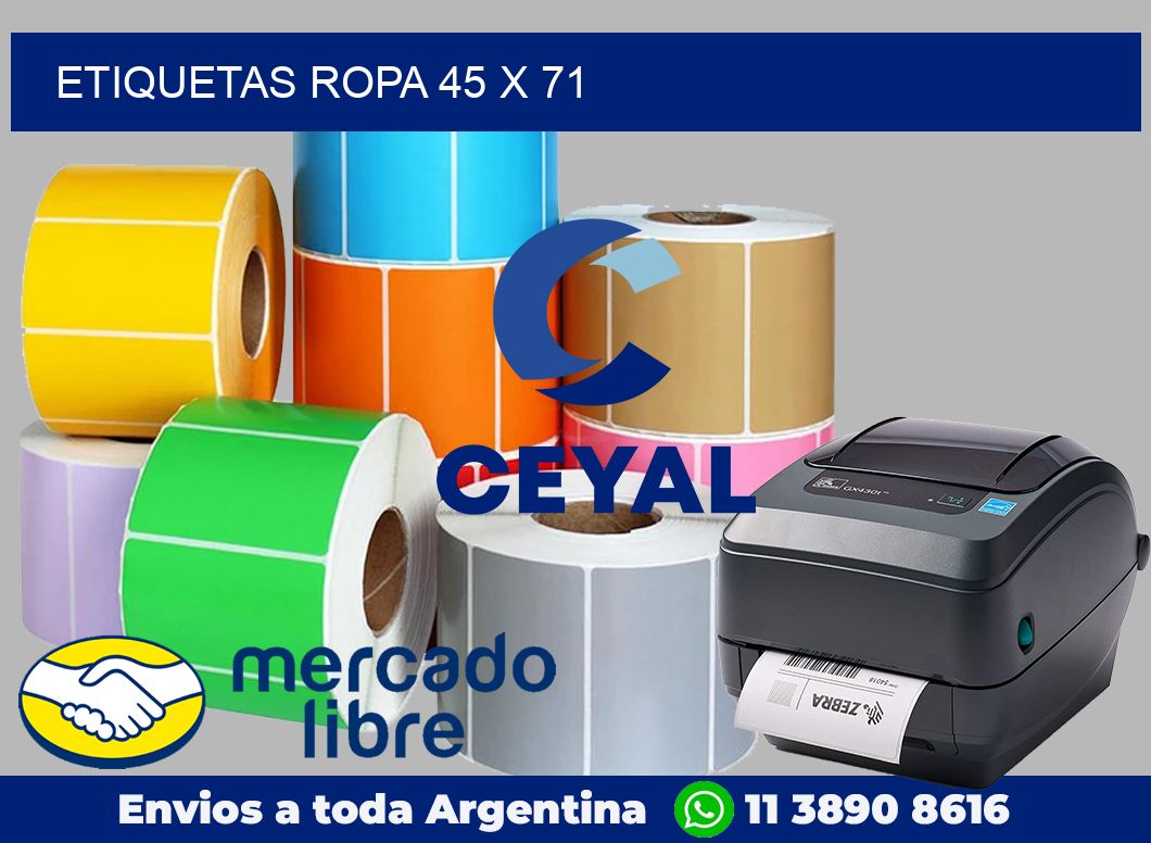 etiquetas ropa 45 x 71