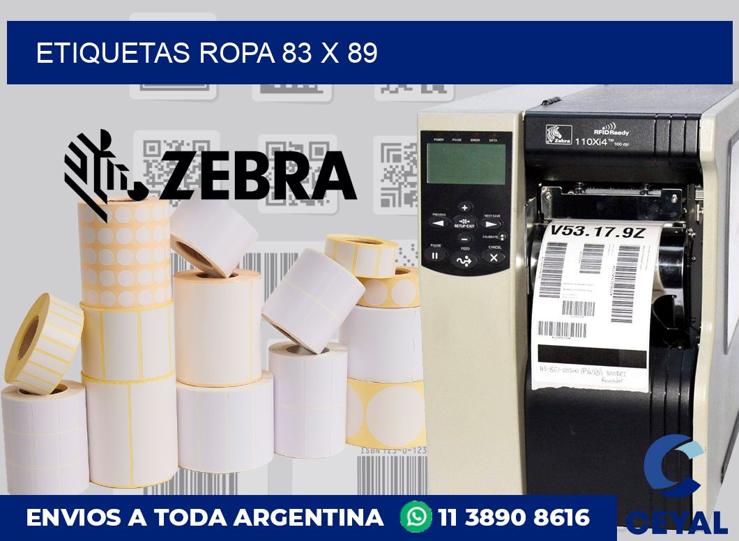 etiquetas ropa 83 x 89