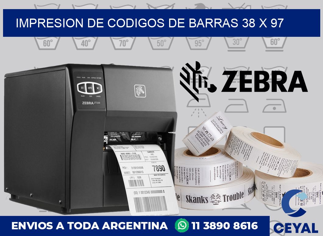 impresion de codigos de barras 38 x 97