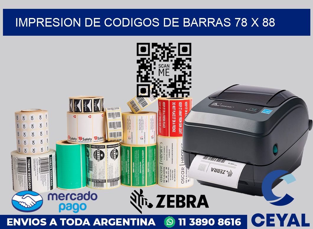 impresion de codigos de barras 78 x 88