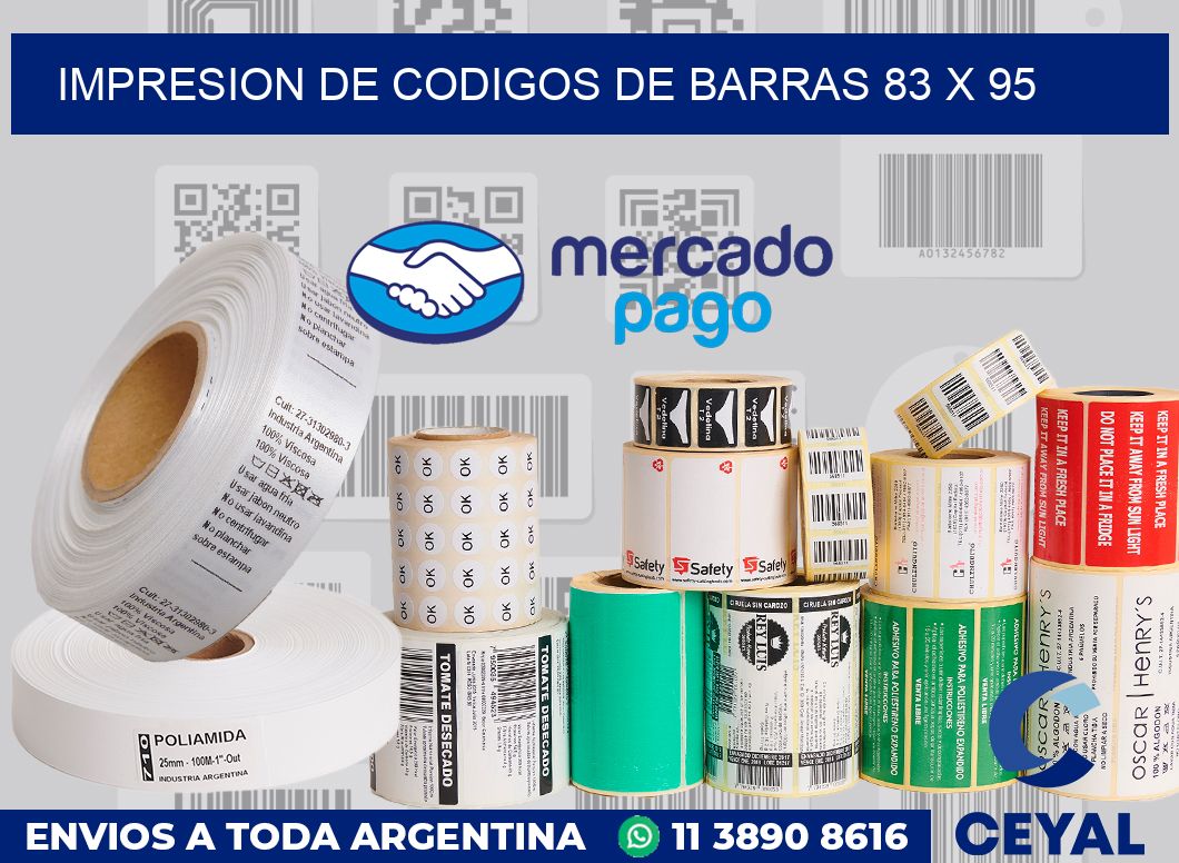 impresion de codigos de barras 83 x 95