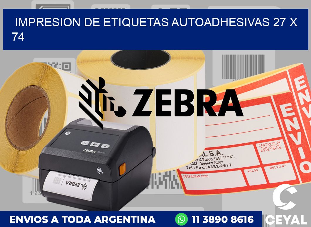 impresion de etiquetas autoadhesivas 27 x 74