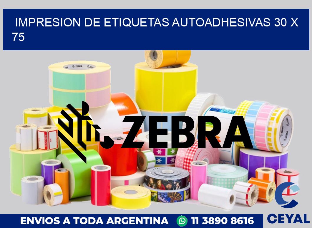 impresion de etiquetas autoadhesivas 30 x 75