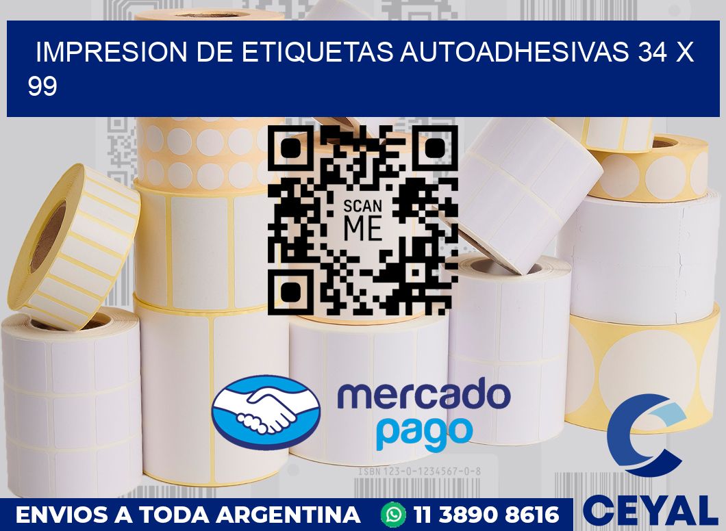 impresion de etiquetas autoadhesivas 34 x 99