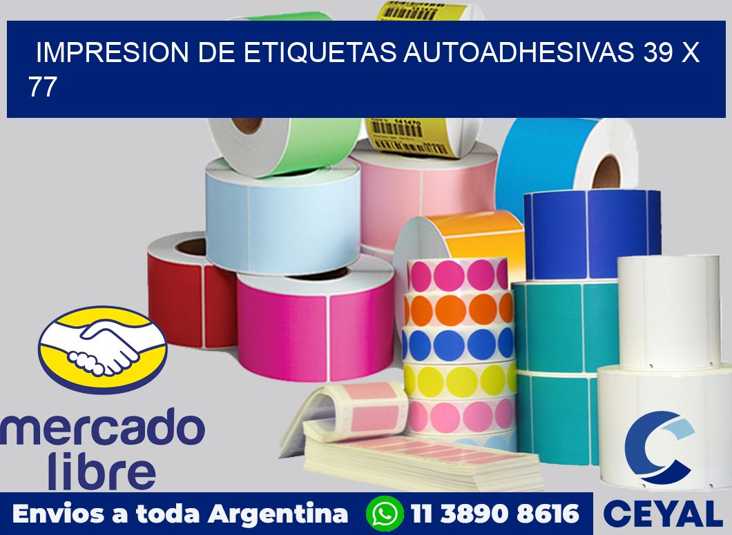 impresion de etiquetas autoadhesivas 39 x 77