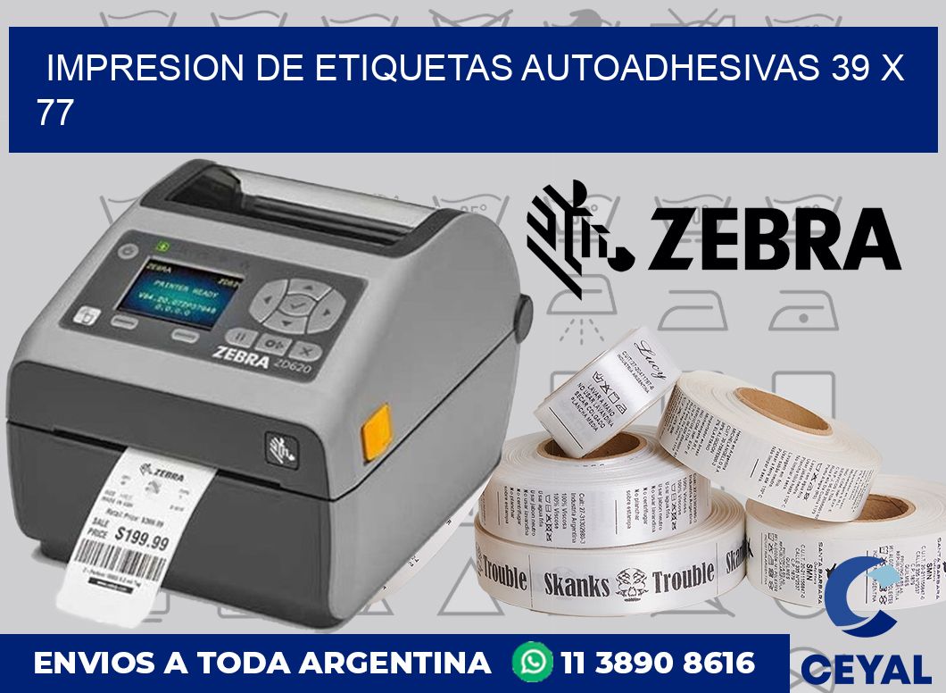 impresion de etiquetas autoadhesivas 39 x 77