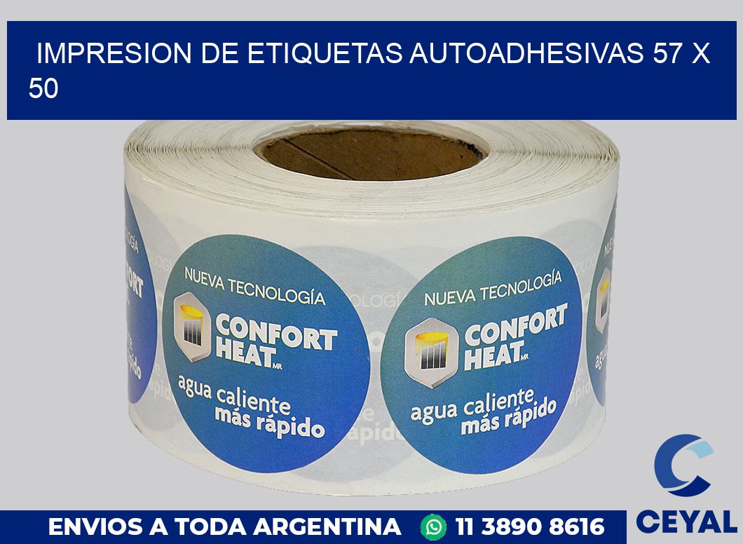 impresion de etiquetas autoadhesivas 57 x 50