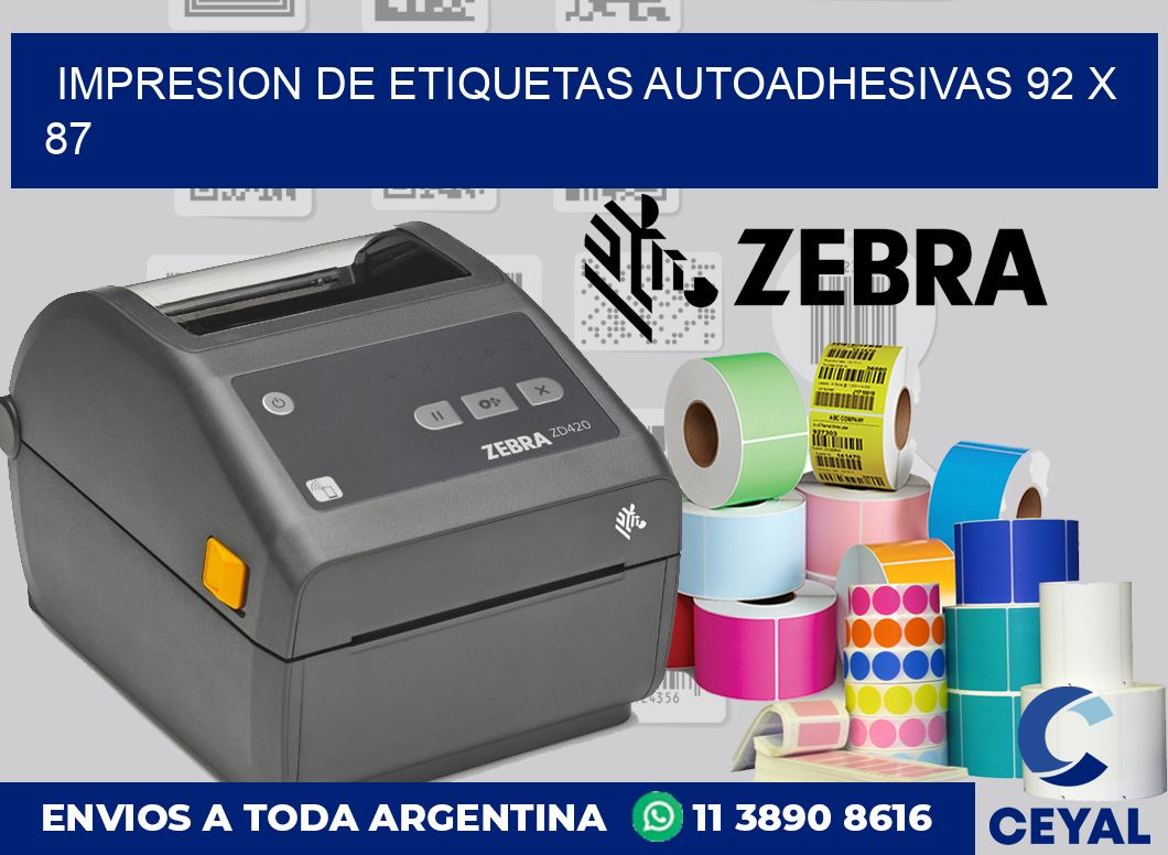 impresion de etiquetas autoadhesivas 92 x 87