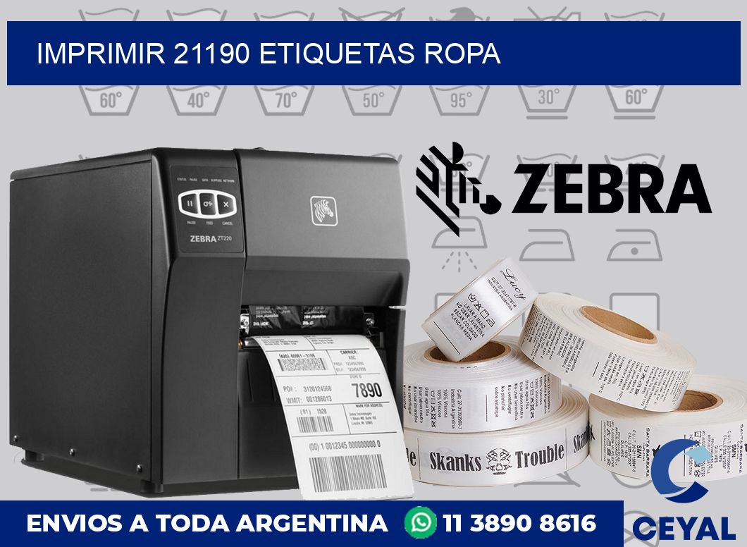 imprimir 21190 etiquetas ropa