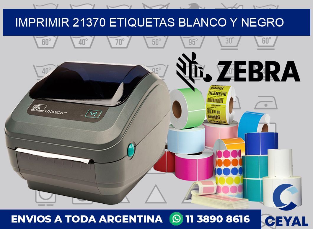 imprimir 21370 etiquetas blanco y negro