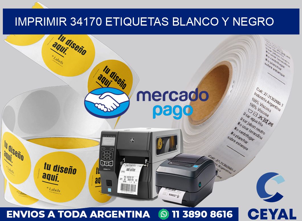 imprimir 34170 etiquetas blanco y negro