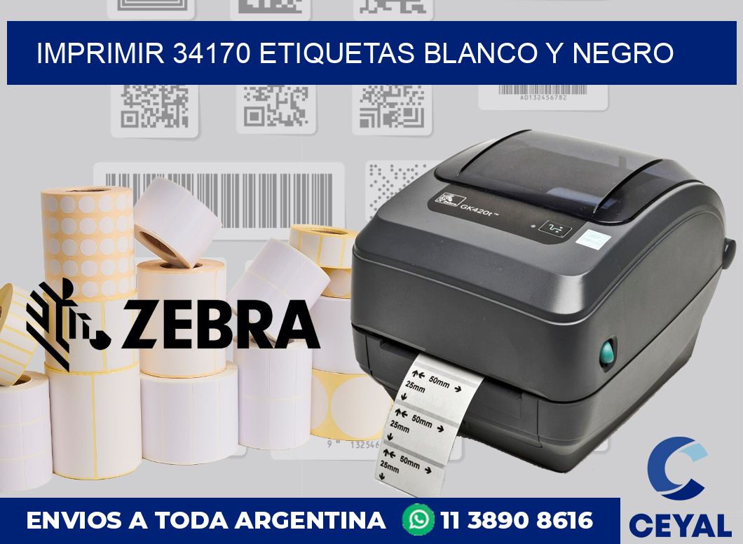 imprimir 34170 etiquetas blanco y negro