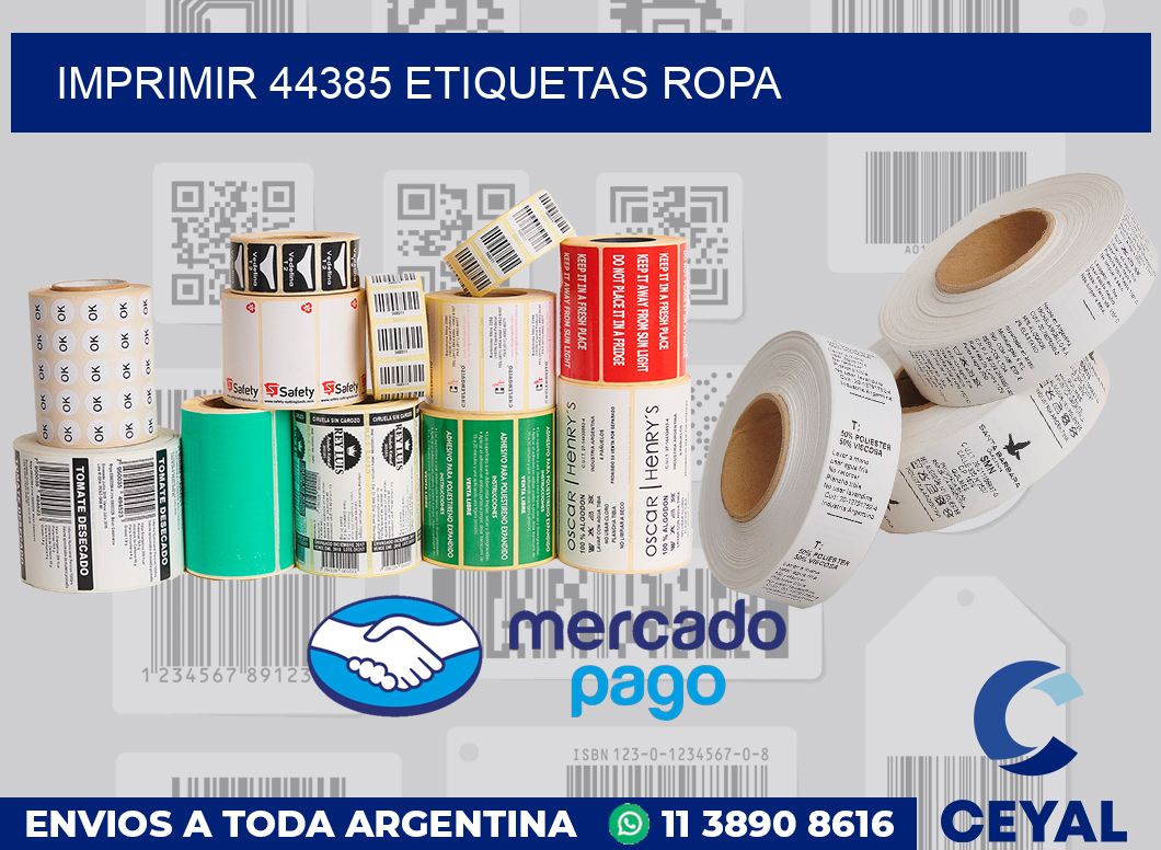 imprimir 44385 etiquetas ropa