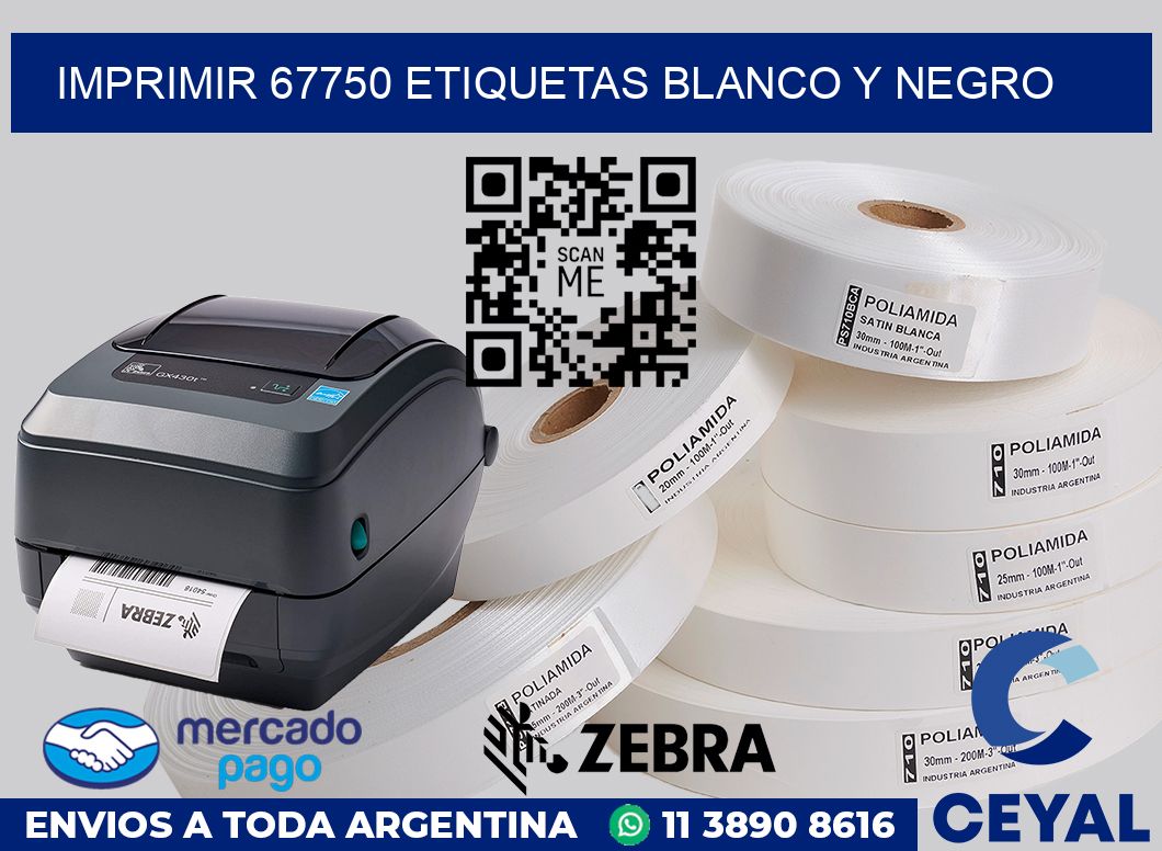 imprimir 67750 etiquetas blanco y negro