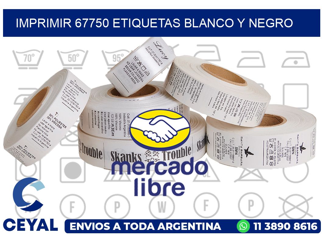 imprimir 67750 etiquetas blanco y negro
