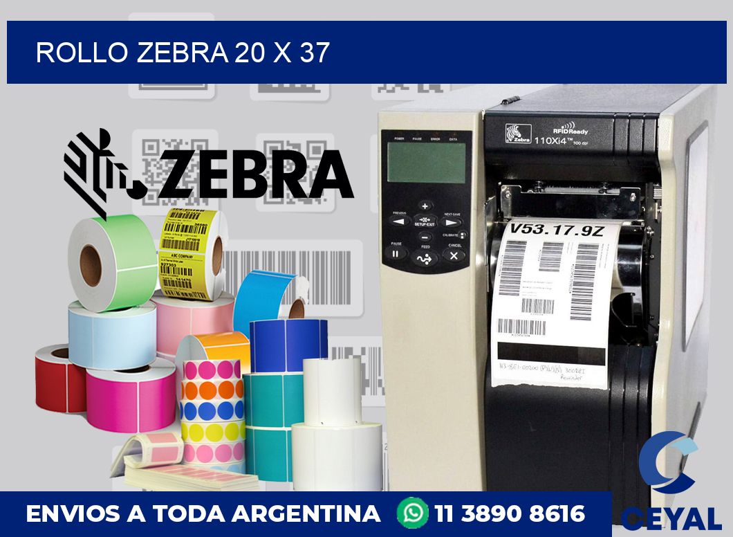 rollo zebra 20 x 37