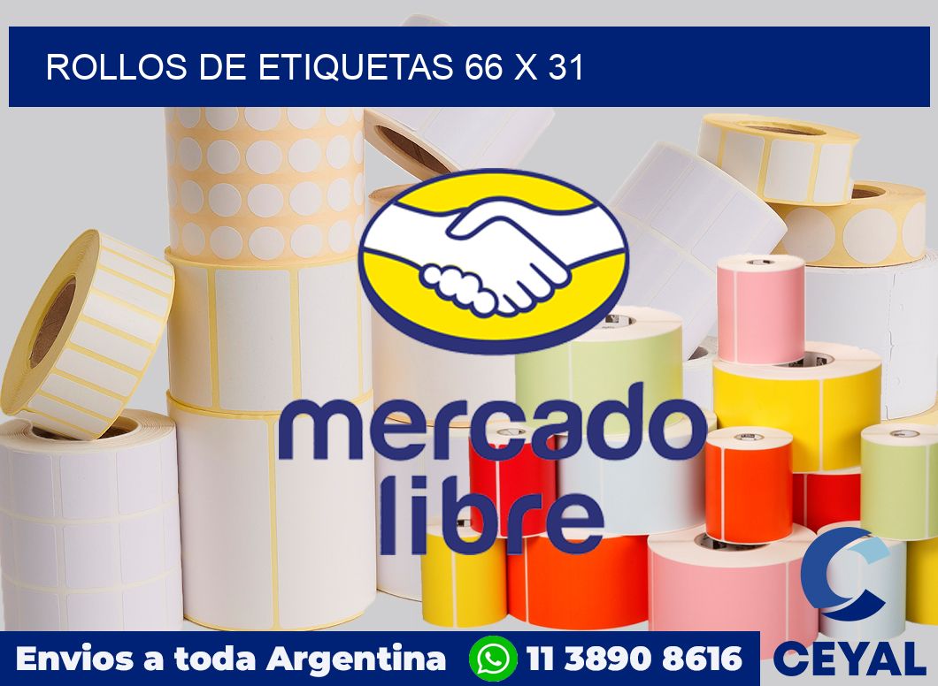 rollos de etiquetas 66 x 31