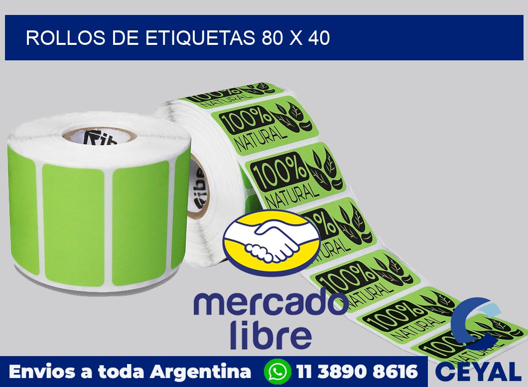 rollos de etiquetas 80 x 40