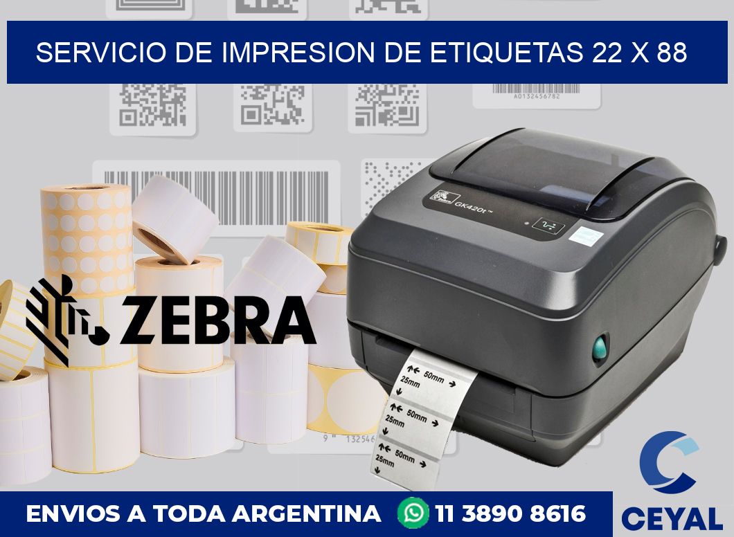 servicio de impresion de etiquetas 22 x 88