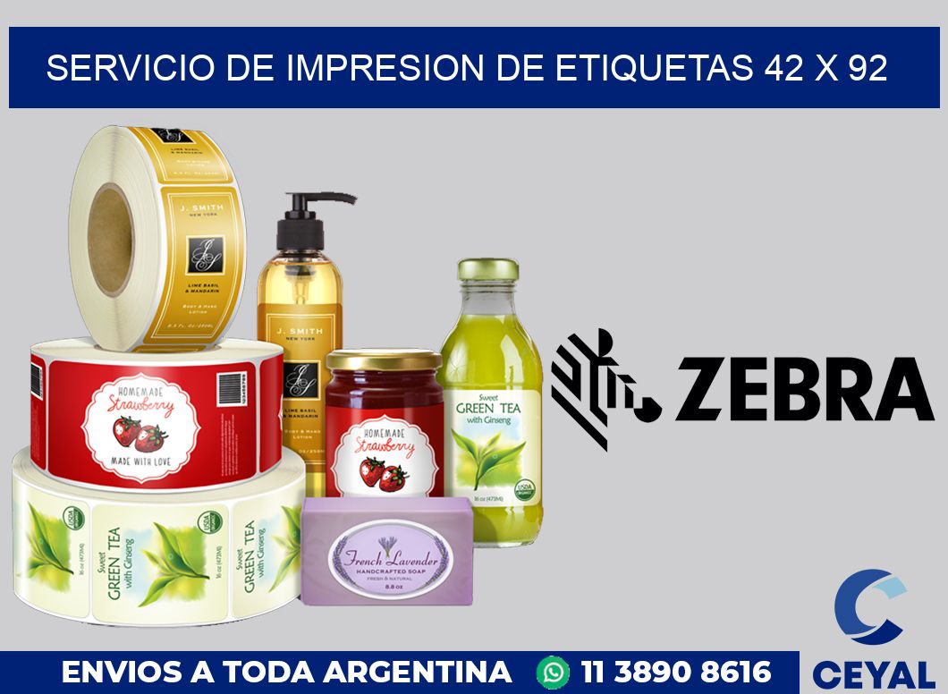 servicio de impresion de etiquetas 42 x 92