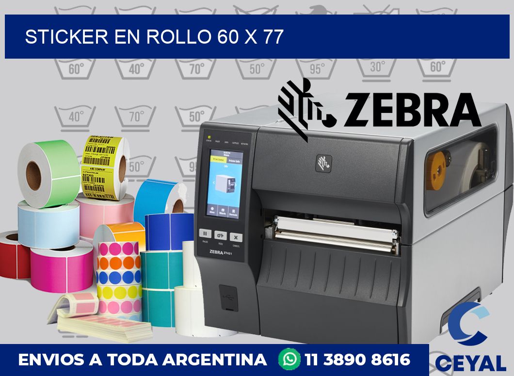 sticker en rollo 60 x 77