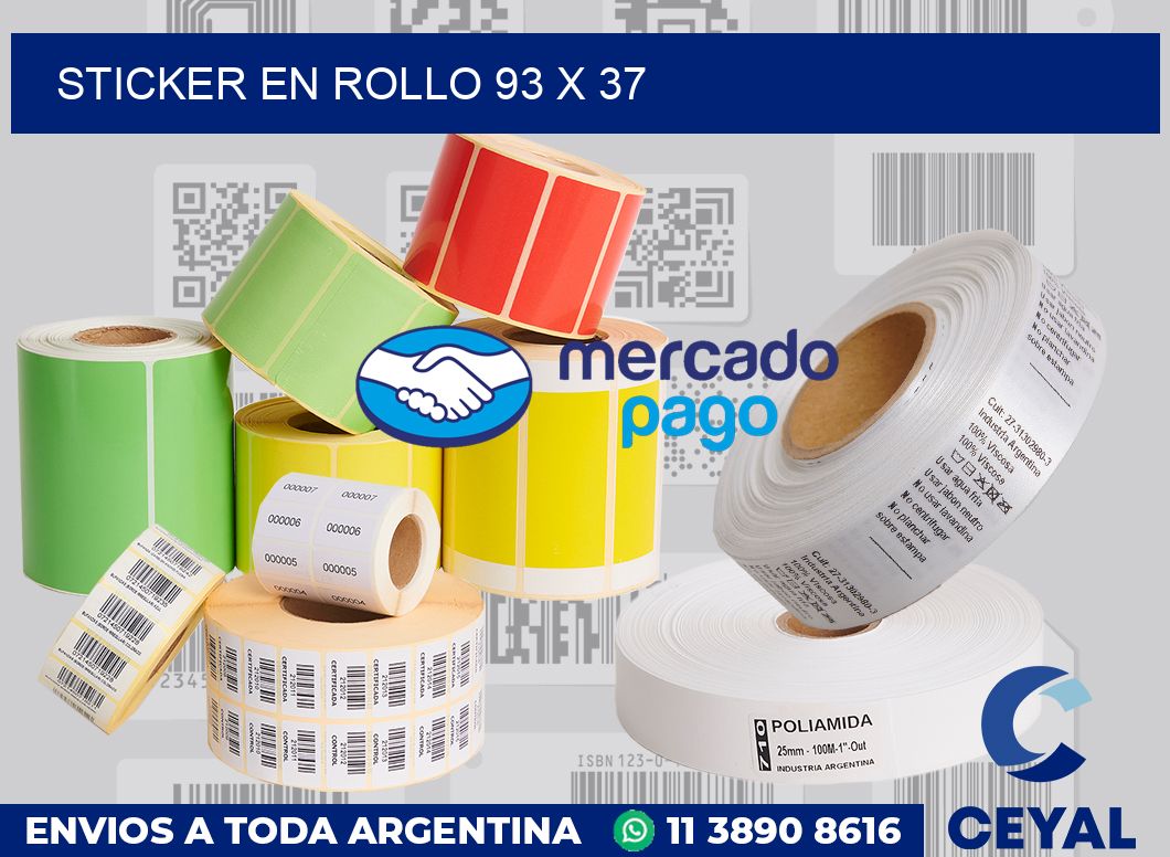 sticker en rollo 93 x 37
