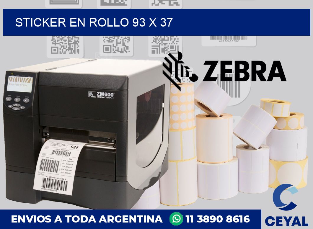 sticker en rollo 93 x 37