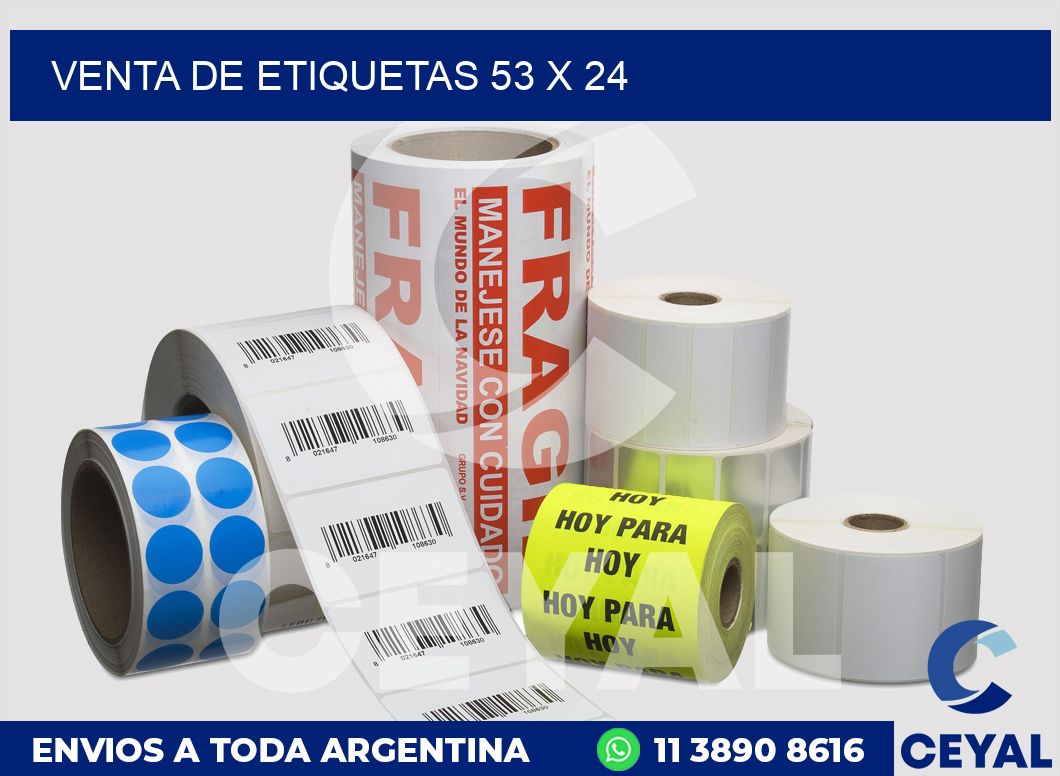venta de etiquetas 53 x 24