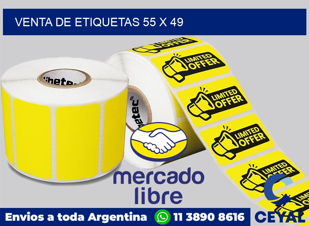 venta de etiquetas 55 x 49