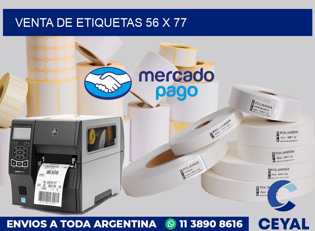venta de etiquetas 56 x 77