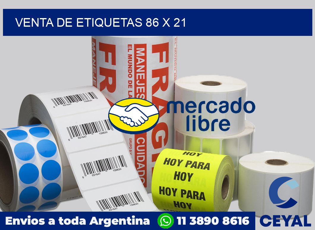 venta de etiquetas 86 x 21