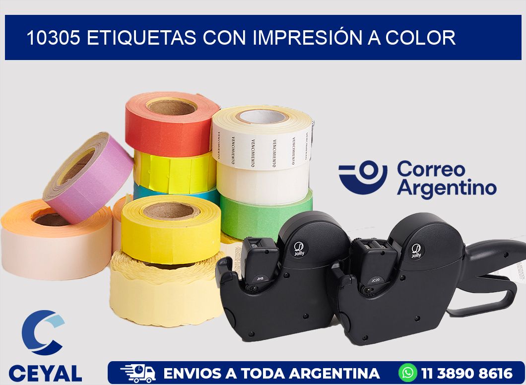 10305 ETIQUETAS CON IMPRESIÓN A COLOR
