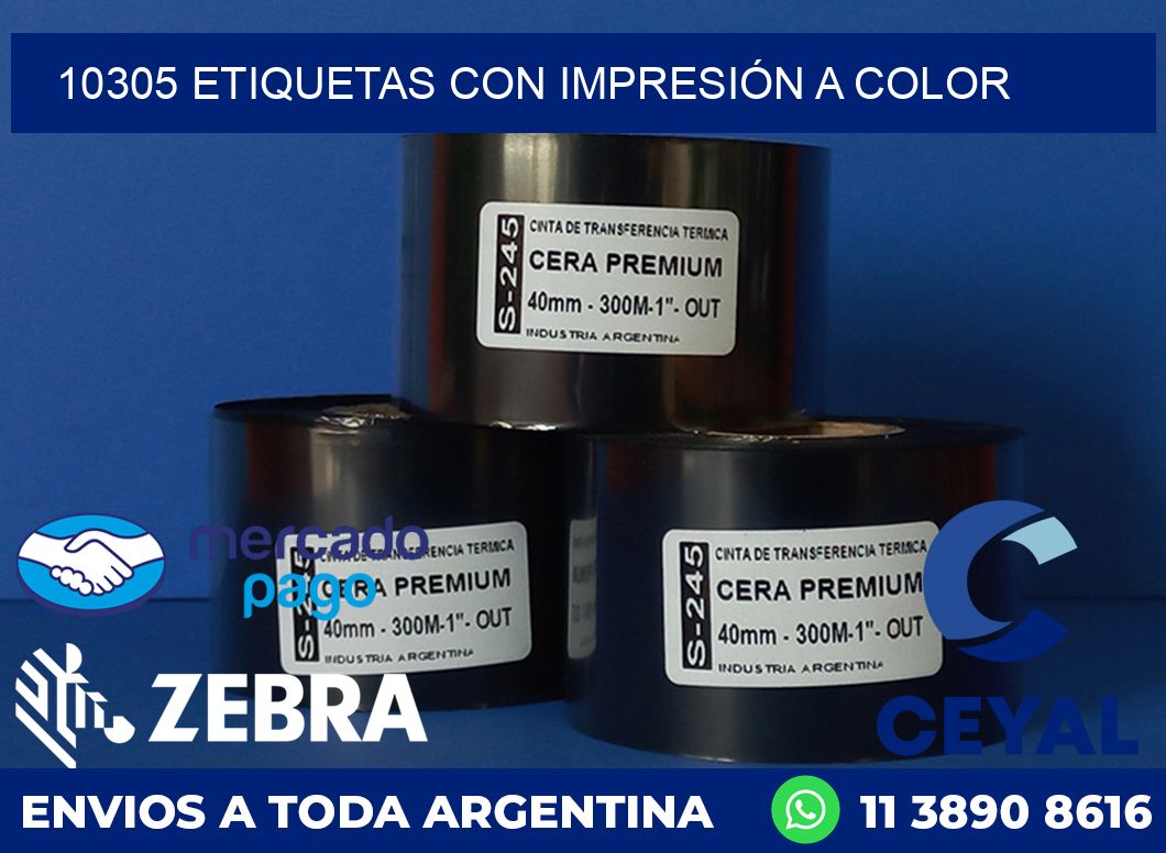 10305 ETIQUETAS CON IMPRESIÓN A COLOR