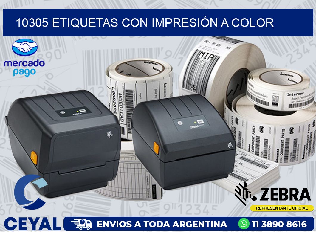 10305 ETIQUETAS CON IMPRESIÓN A COLOR