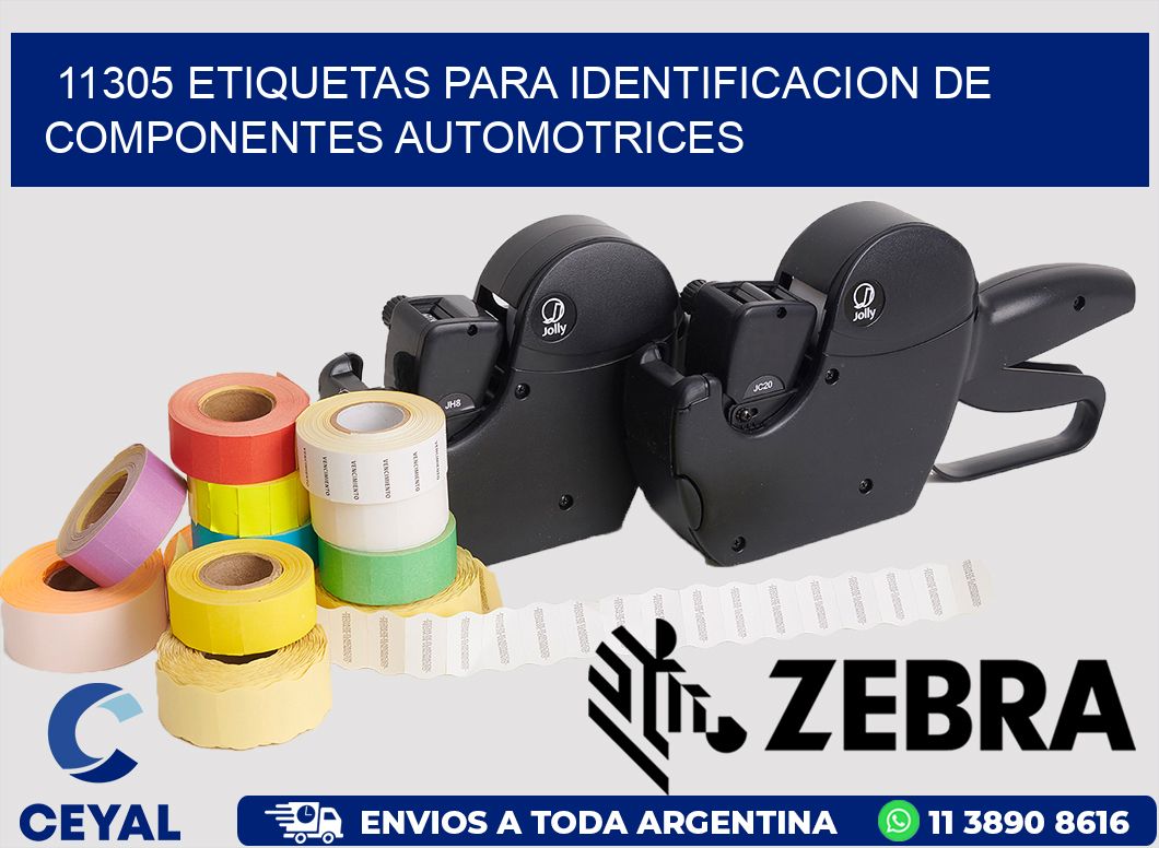 11305 ETIQUETAS PARA IDENTIFICACION DE COMPONENTES AUTOMOTRICES